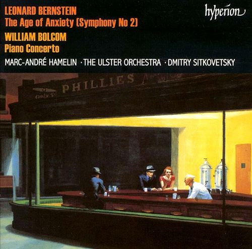 Bernstein: Symphony No. 2 "The Age of Anxiety"; William Bolcom: Piano Concerto cover art