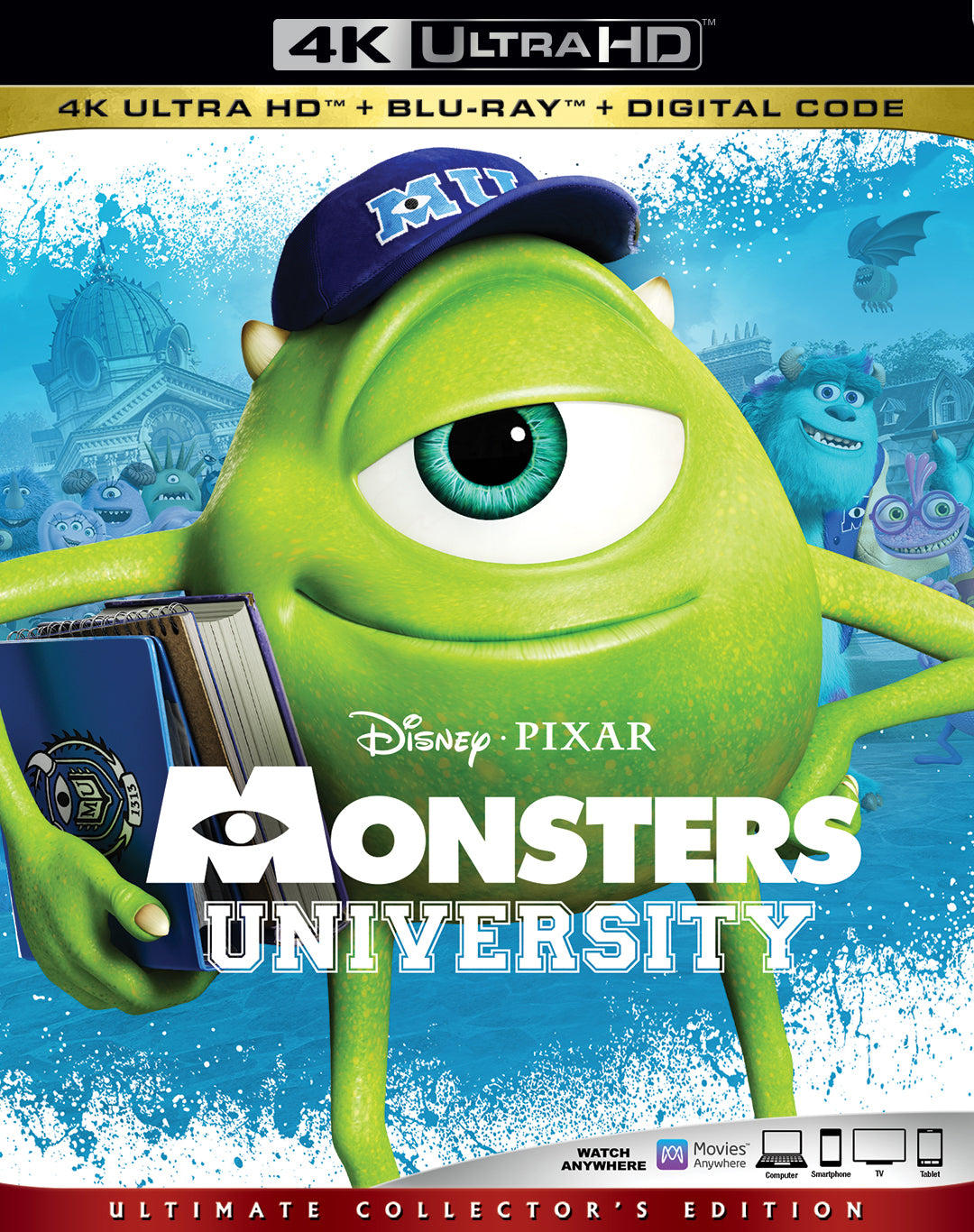 Monsters University [Includes Digital Copy] [4K Ultra HD Blu-ray/Blu-ray] cover art