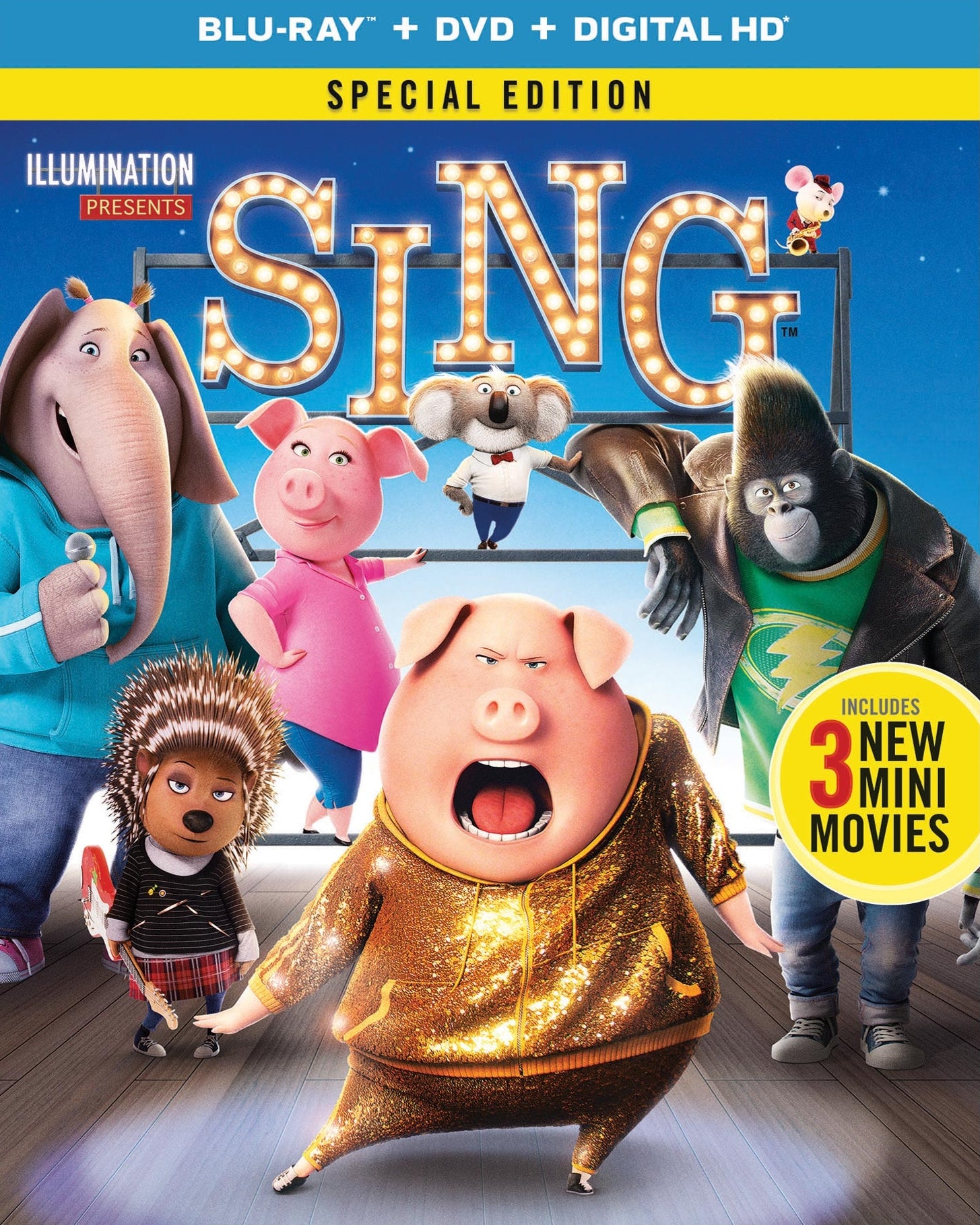 Sing [Includes Digital Copy] [Blu-ray/DVD] cover art