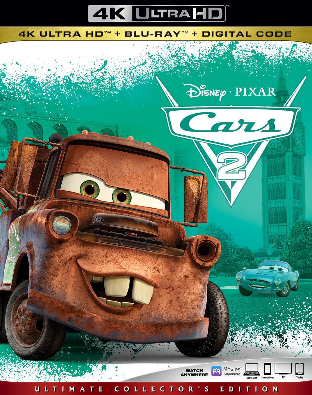 Cars 2 [Includes Digital Copy] [4K Ultra HD Blu-ray/Blu-ray] cover art
