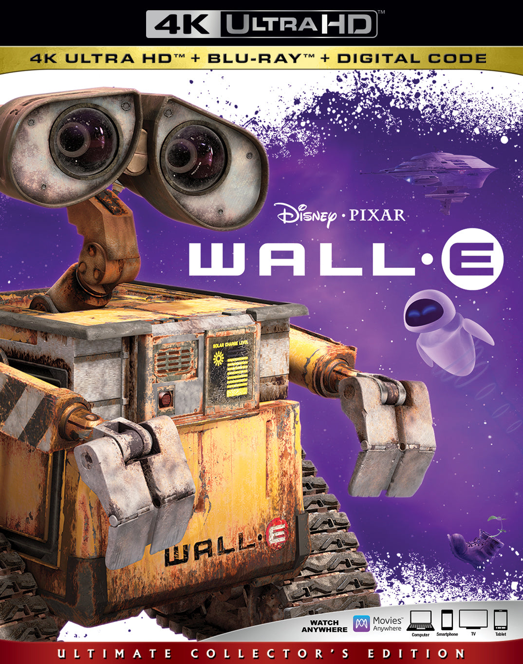 Wall-E [Includes Digital Copy] [4K Ultra HD Blu-ray/Blu-ray] cover art