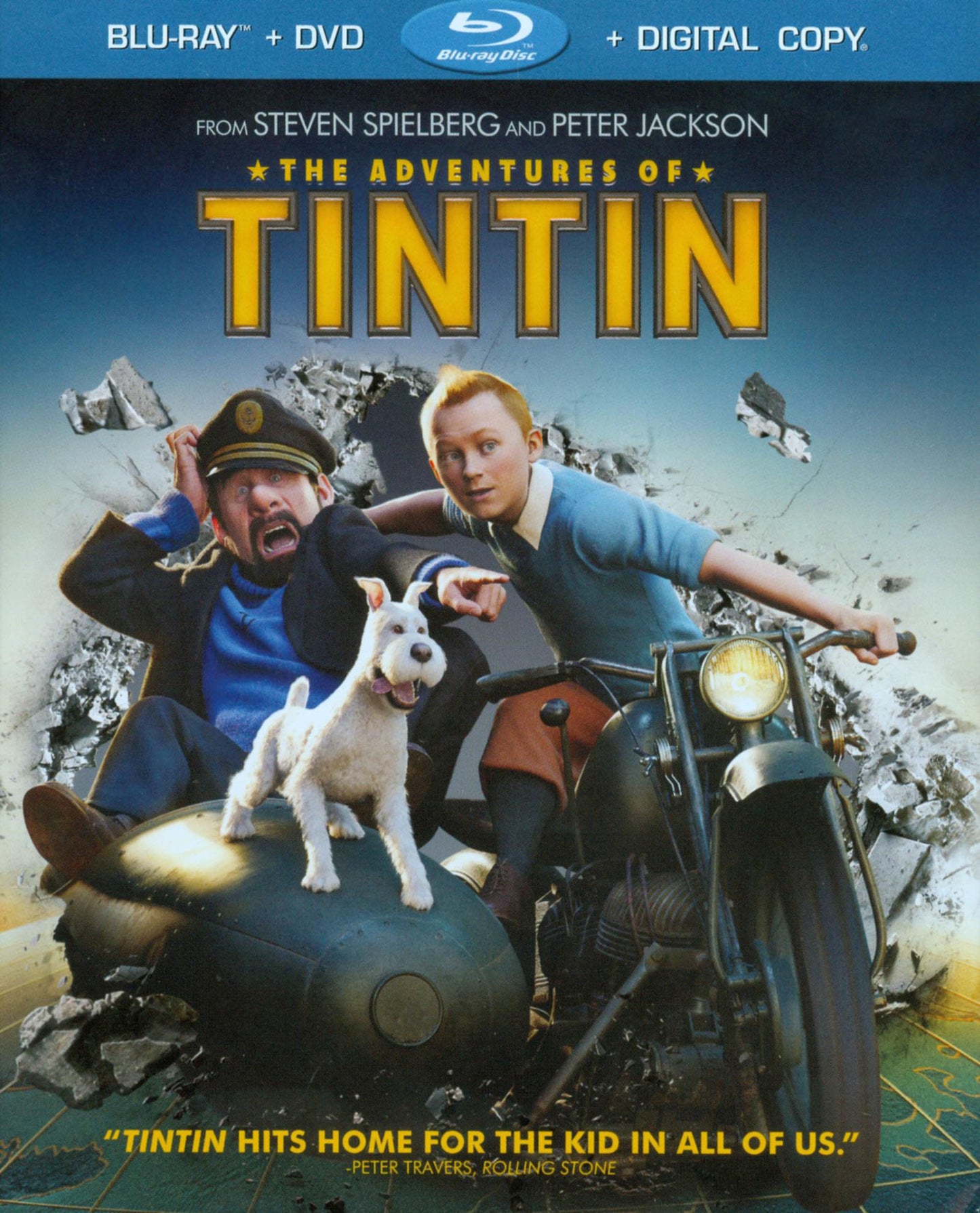 Adventures of Tintin [2 Discs] [Includes Digital Copy] [Blu-ray/DVD] cover art