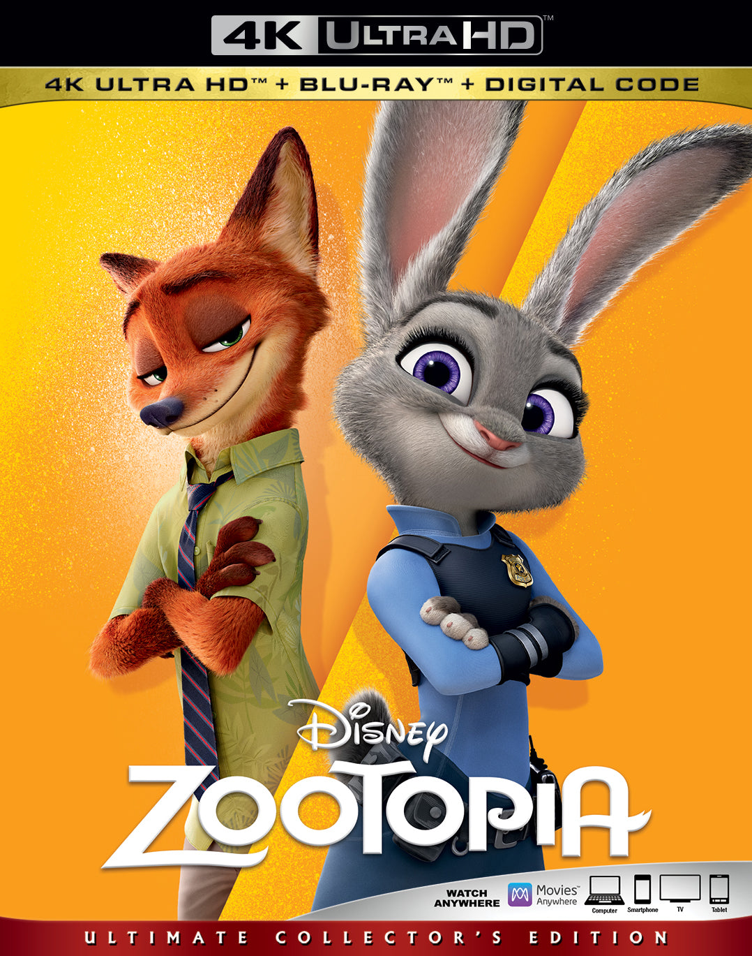 Zootopia [Includes Digital Copy] [4K Ultra HD Blu-ray/Blu-ray] cover art
