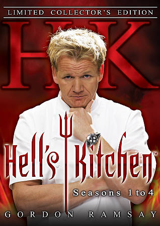 SEASON 1 TO 4 HELL'S KITCHEN (9DVD TIN CAN/APRON & RECIPE) cover art