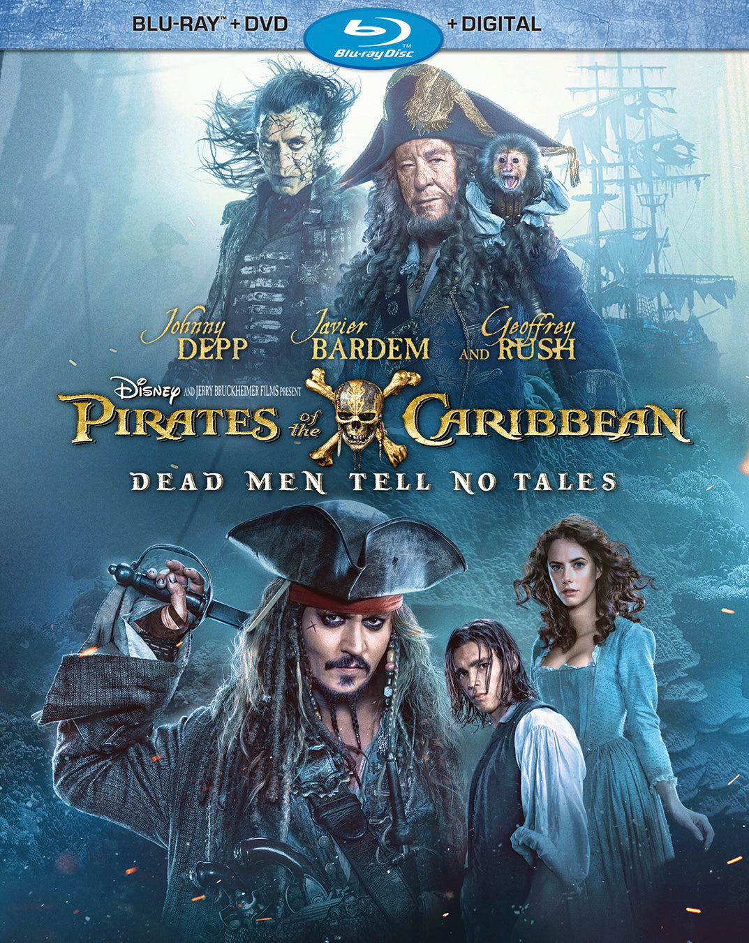 Pirates of the Caribbean: Dead Men Tell No Tales [Includes Digital Copy] [Blu-ray/DVD] cover art