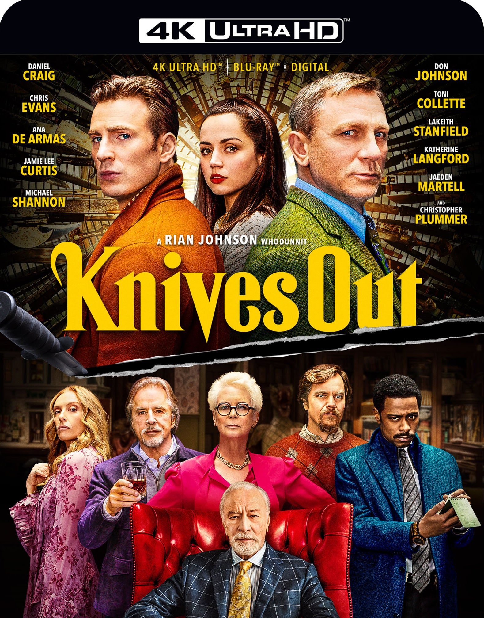 Knives Out [Includes Digital Copy] [4K Ultra HD Blu-ray/Blu-ray] cover art
