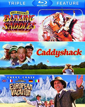 Blazing Saddles/Caddyshack/National Lampoon's European Vacation cover art