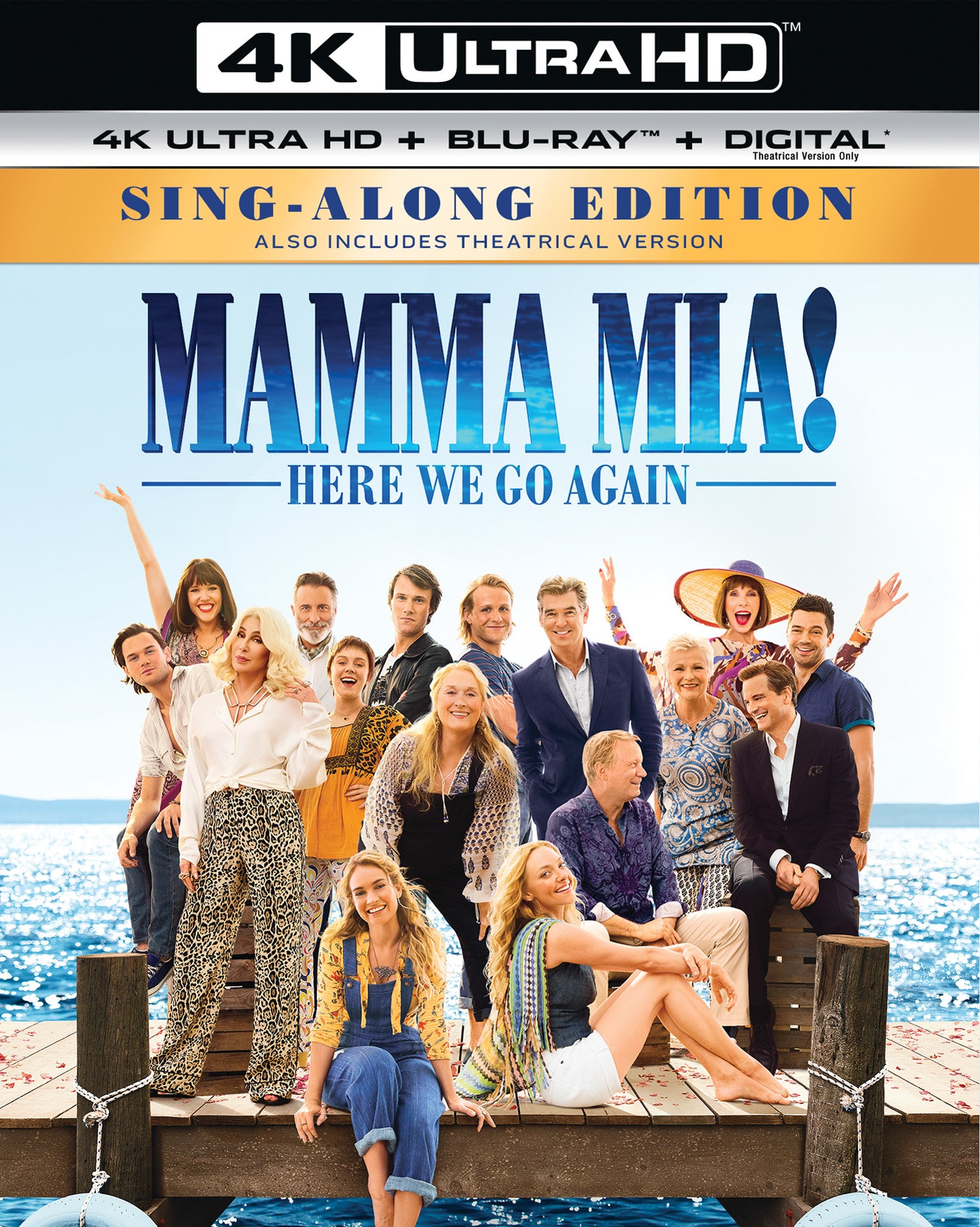 Mamma Mia! Here We Go Again [Includes Digital Copy] [4K Ultra HD Blu-ray/Blu-ray] cover art