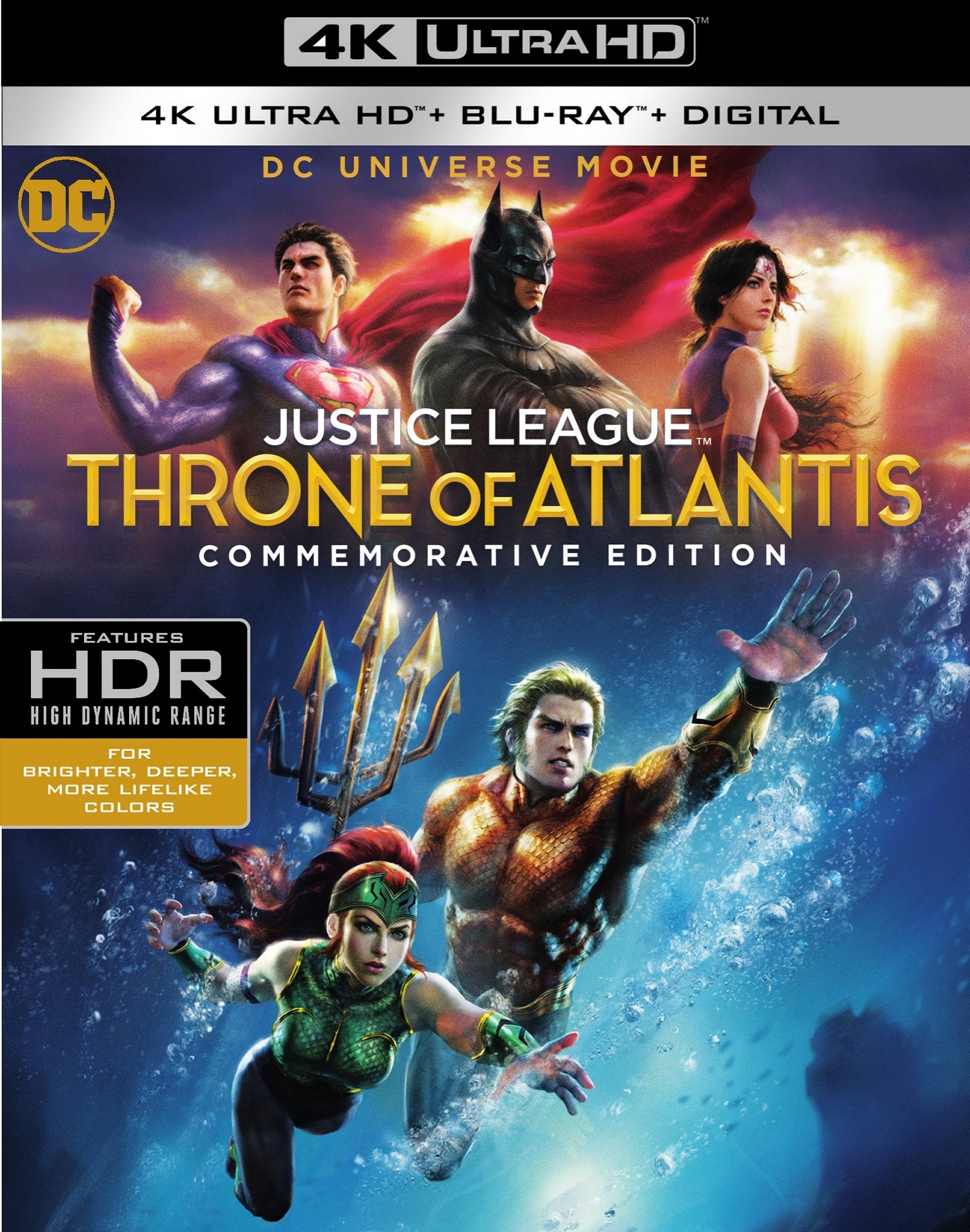 DCU Justice League: Throne of Atlantis [Commemorative Edition] [4K Ultra HD Blu-ray/Blu-ray] cover art