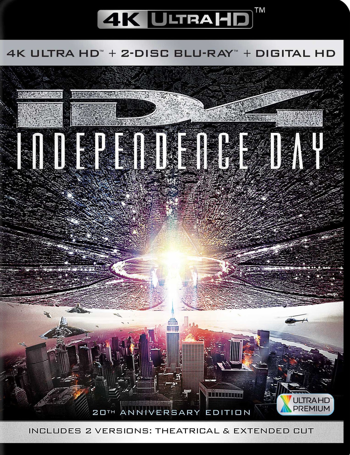 Independence Day [20th Anniversary] [Includes Digital Copy] [4K Ultra HD Blu-ray/Blu-ray] cover art