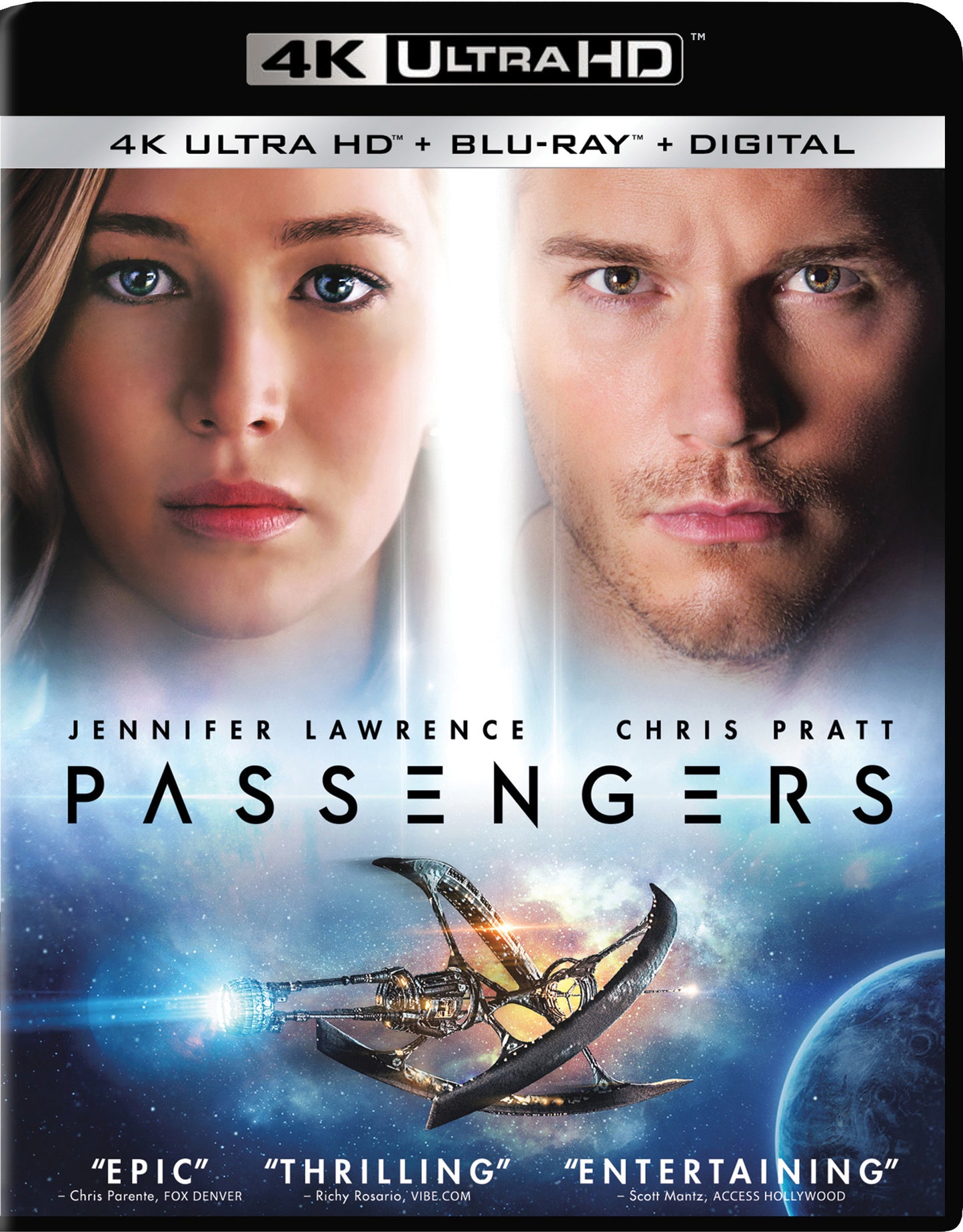 Passengers [Includes Digital Copy] [4K Ultra HD Blu-ray/Blu-ray] cover art