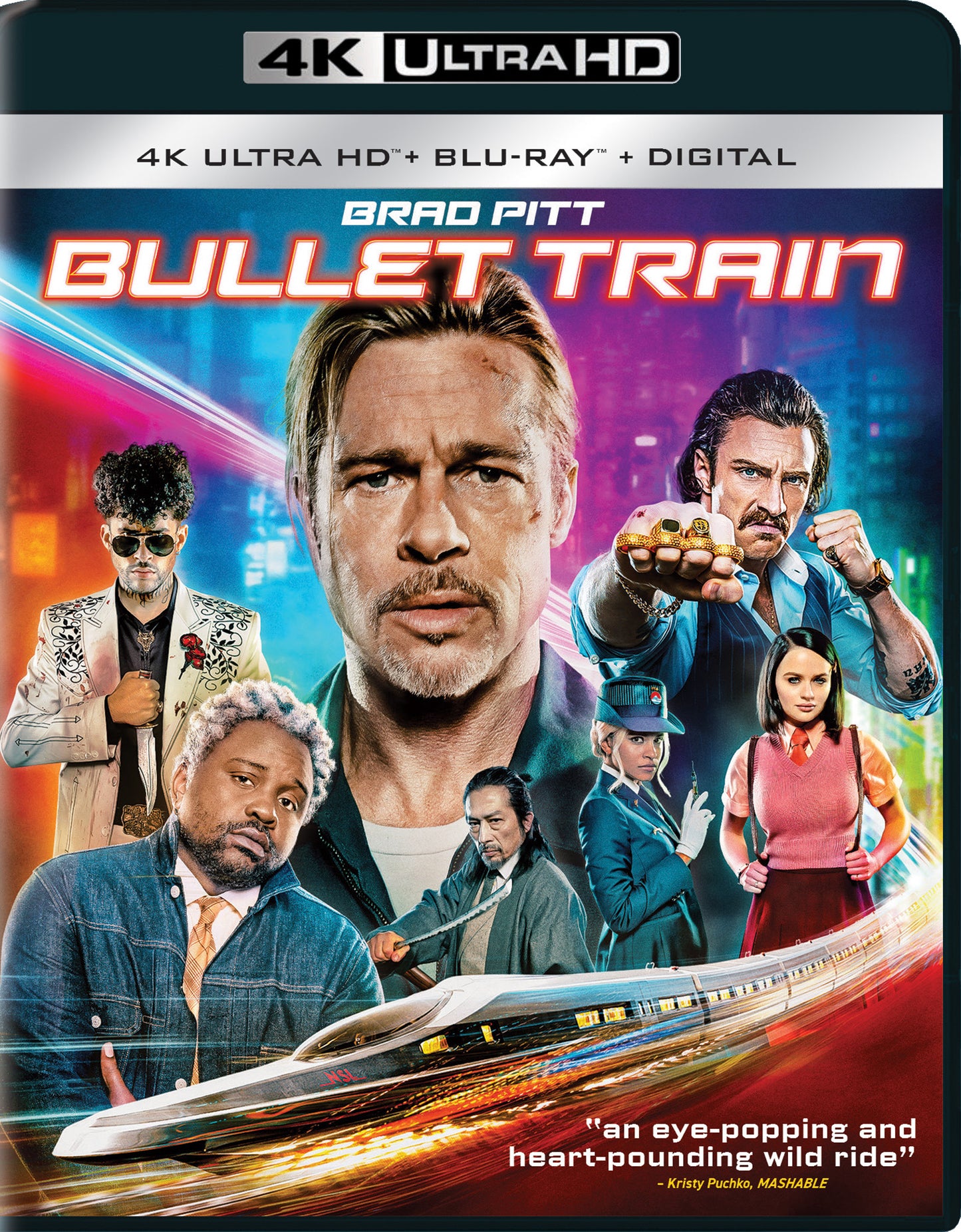 Bullet Train [Includes Digital Copy] [4K Ultra HD Blu-ray/Blu-ray] cover art