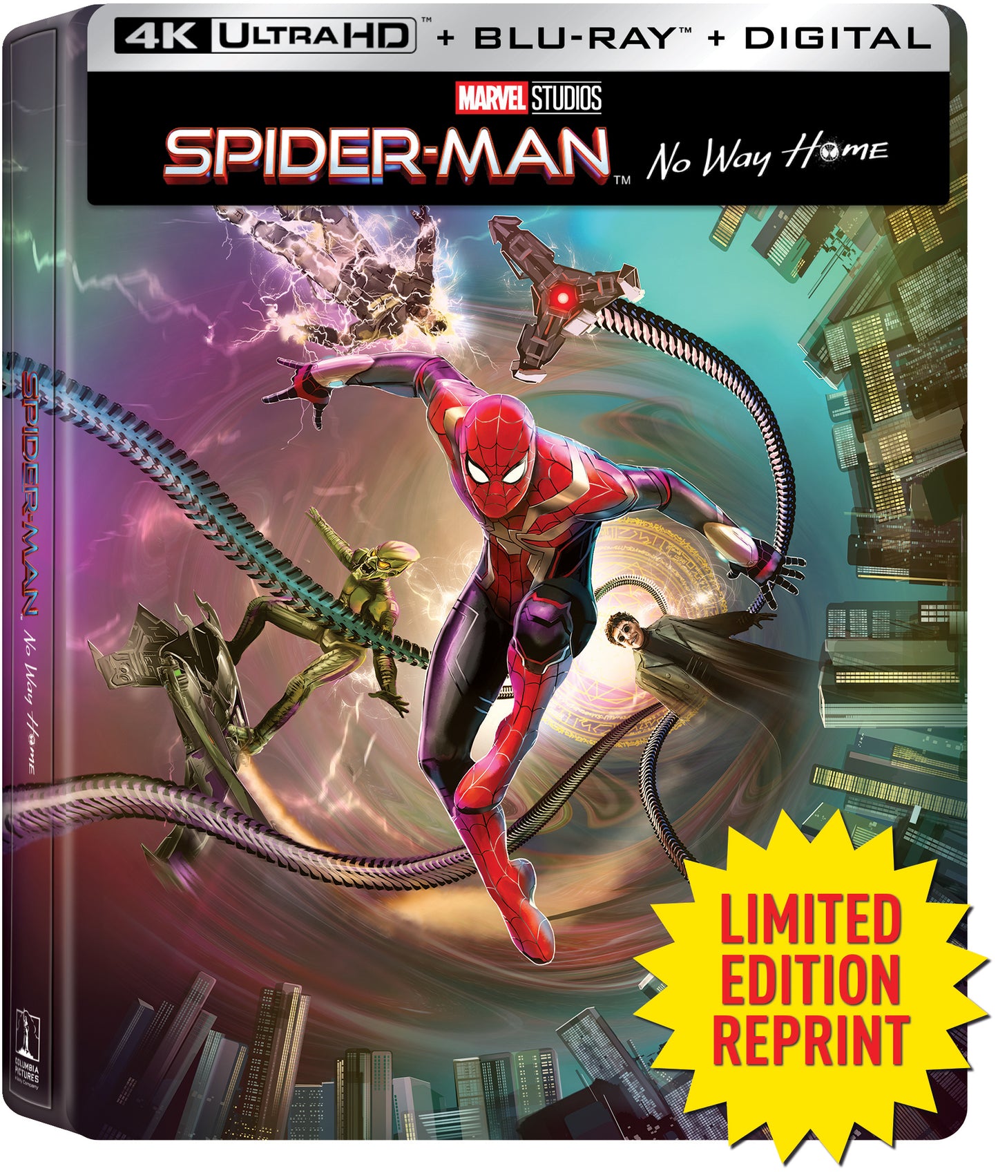 Spider-Man: No Way Home [Limited Edition] [SteelBook] [4K Ultra HD Blu-ray/Blu-ray] cover art