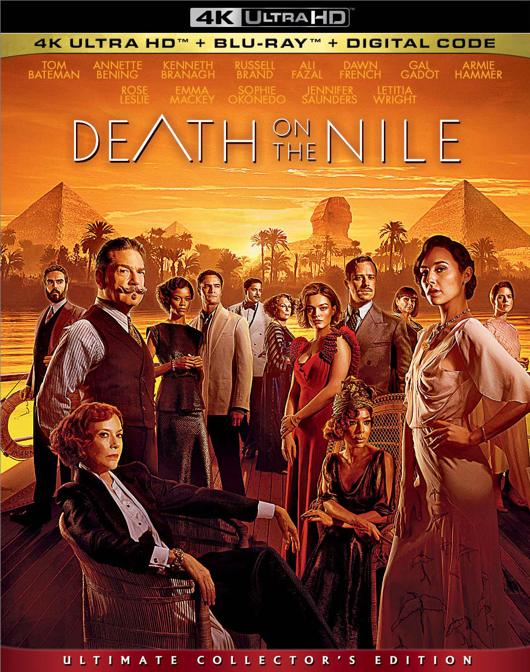 Death on the Nile [Includes Digital Copy] [4K Ultra HD Blu-ray/Blu-ray] cover art