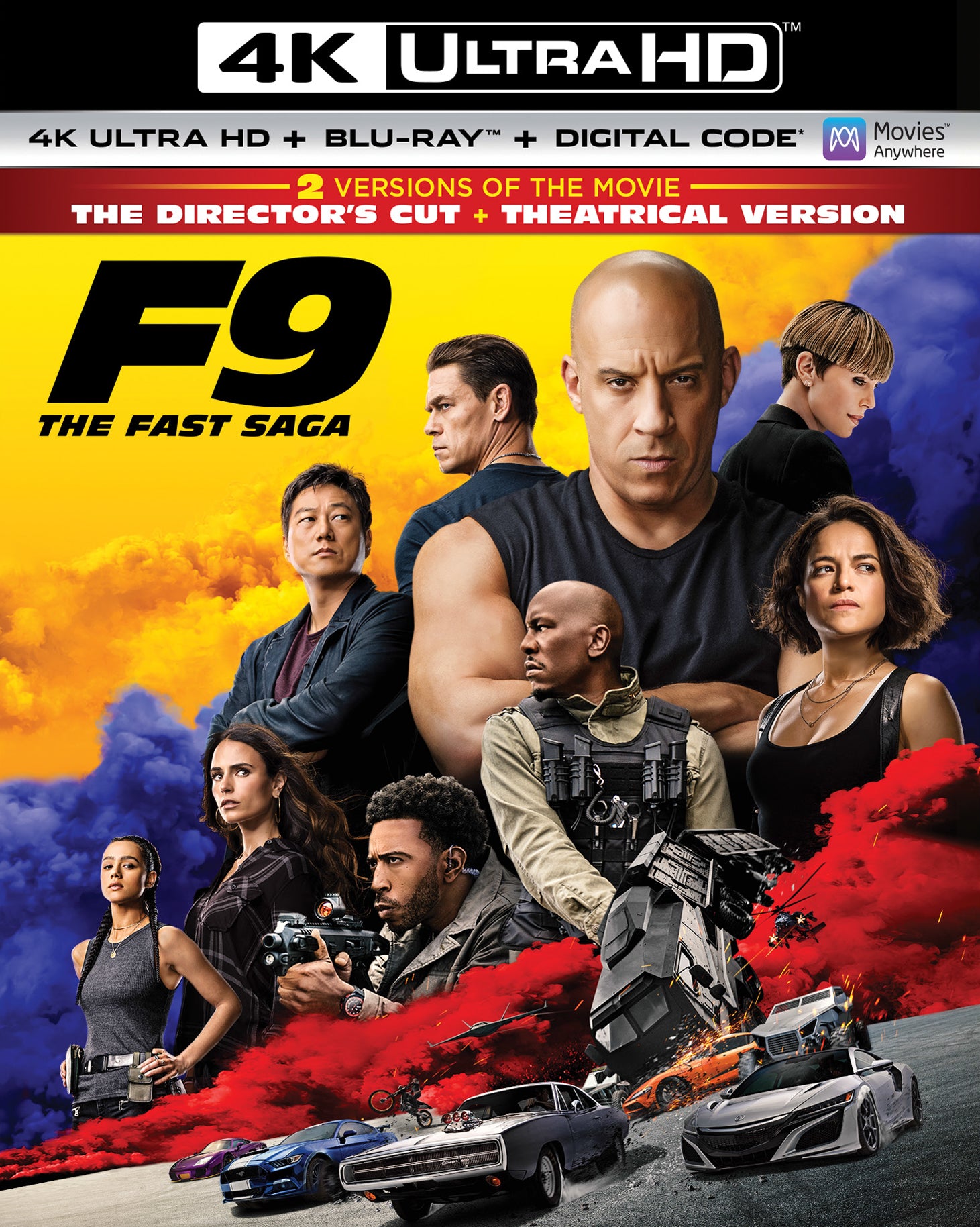 F9: The Fast Saga [Includes Digital Copy] [4K Ultra HD Blu-ray/Blu-ray] cover art