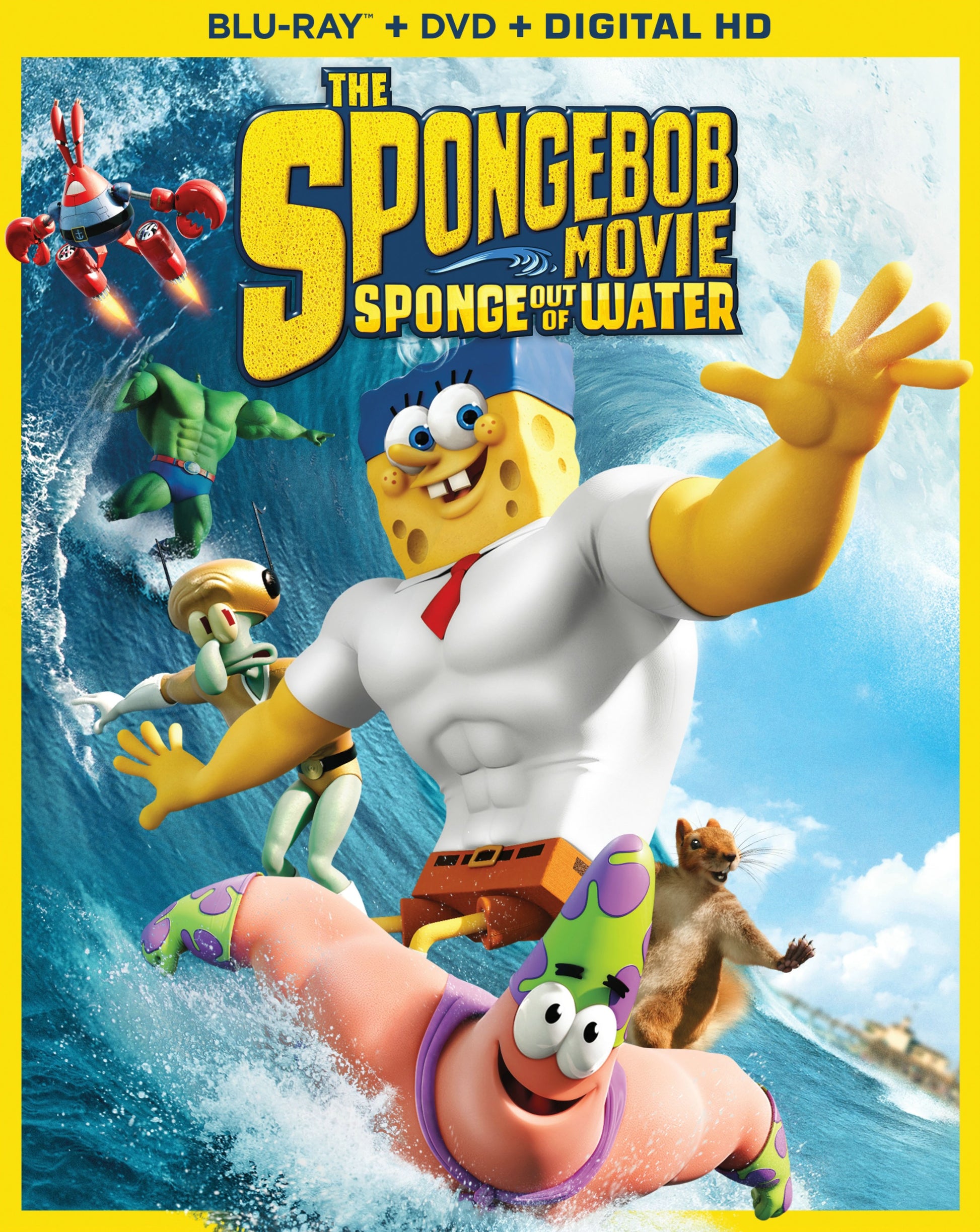 SpongeBob Movie: Sponge out of Water [2 Discs] [Includes Digital Copy] [Blu-ray/DVD] cover art