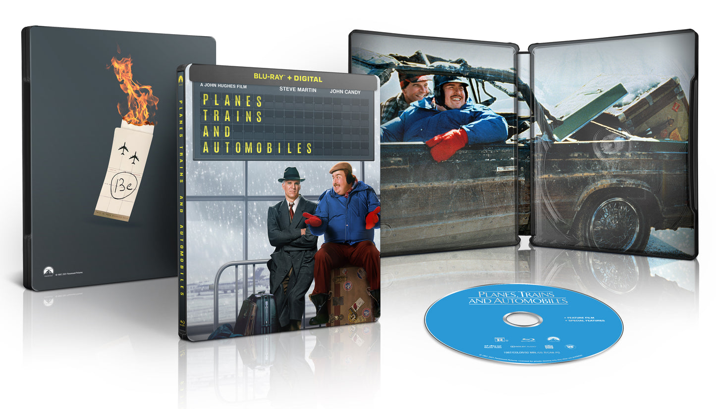 Planes, Trains & Automobiles [SteelBook] [Includes Digital Copy] [Blu-ray] cover art